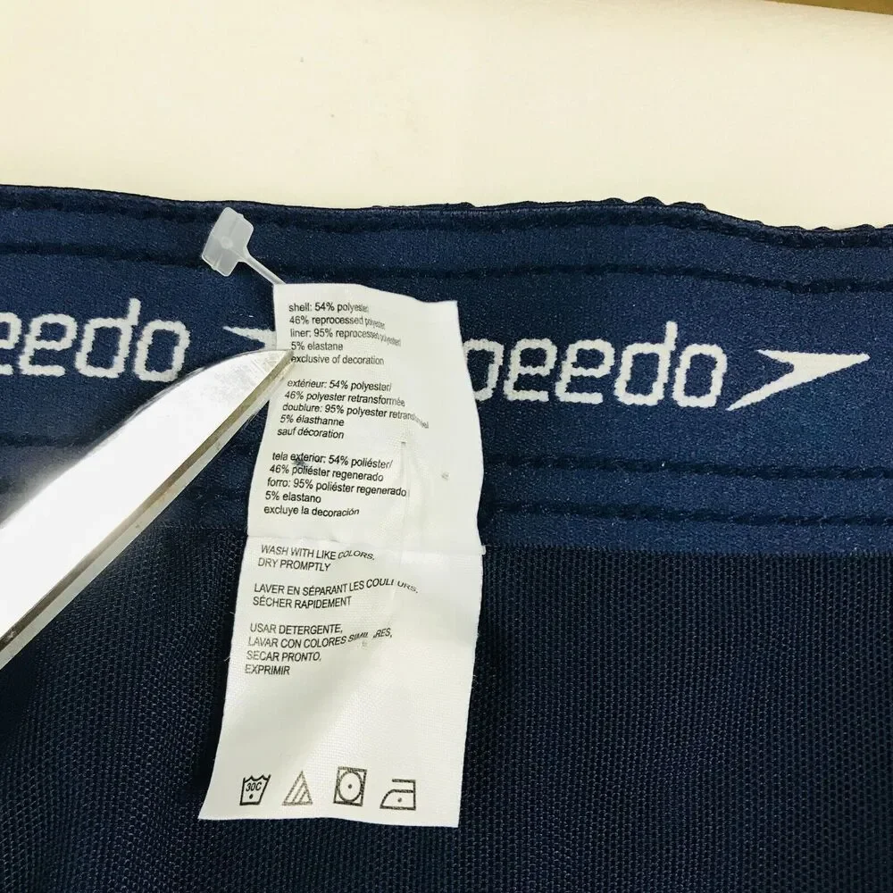 Speedo Men's XXL Swim Shorts Blue Redondo Edge 14 Inch Volley Trunks NWOT BW5